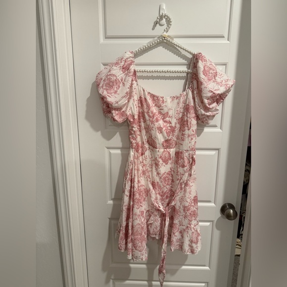 Trixxi Pink Floral Mini Dress - Picture 4 of 5